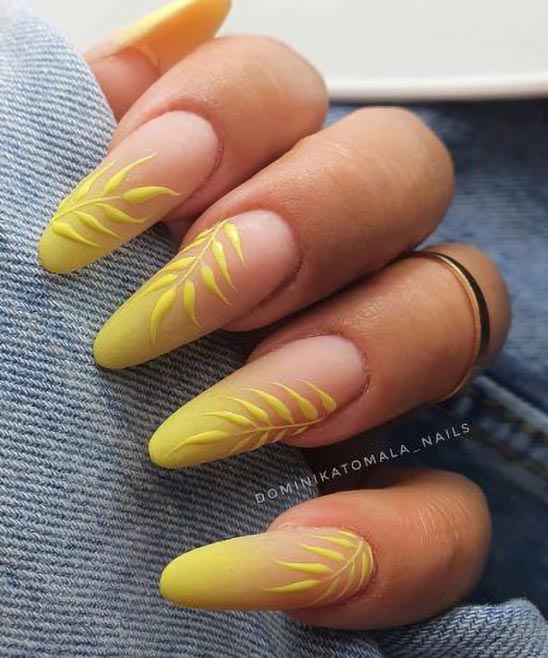 Orange and Yellow Nail Designs