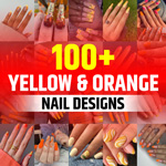 Orange and Yellow Nails
