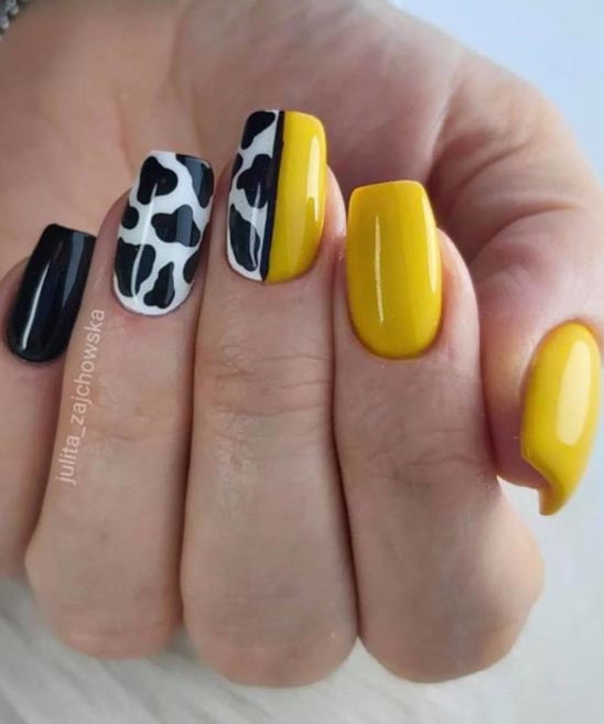 Orange and Yellow Nails