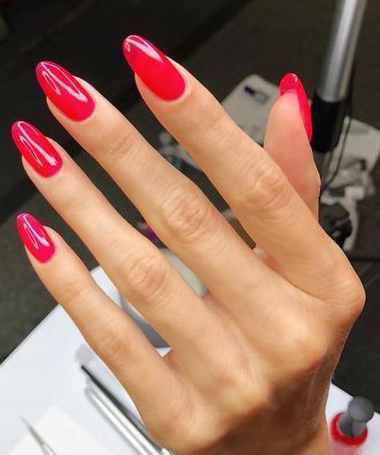 Oval French Tip Nails