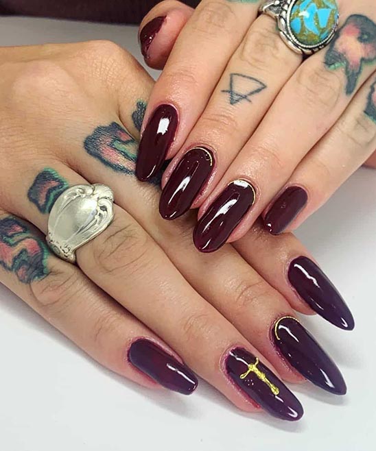 Oval Shape Acrylic Nails
