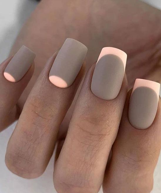 Oval Shape French Tip Nails