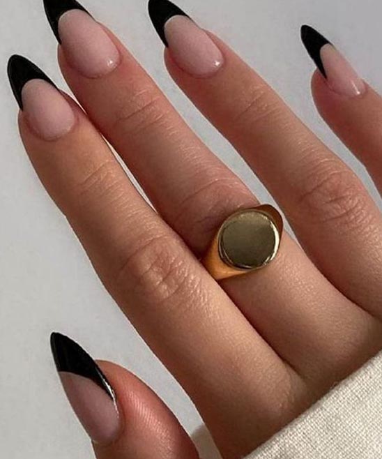 Oval Shaped French Tip Nails