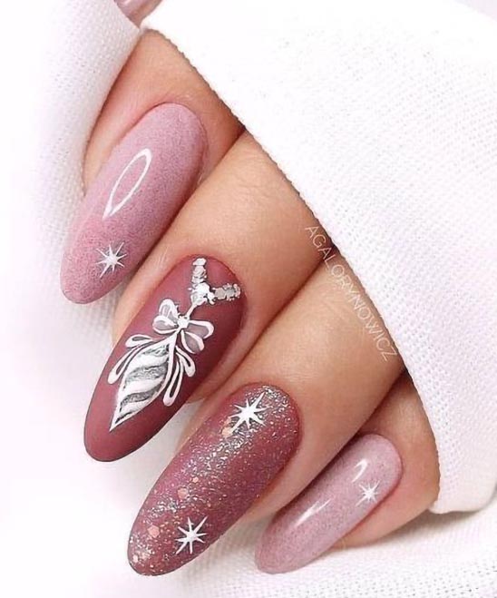 Pastel Pink and Green Ombre Stiletto Nails