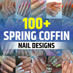 Pastel Spring Coffin Nails