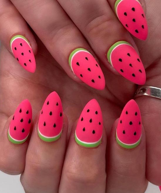 Pictures of Watermelon Nails