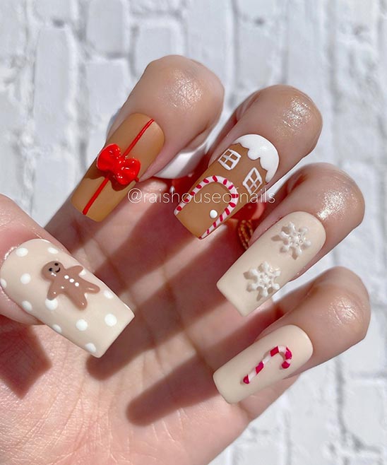 Pink Christmas Nail Designs