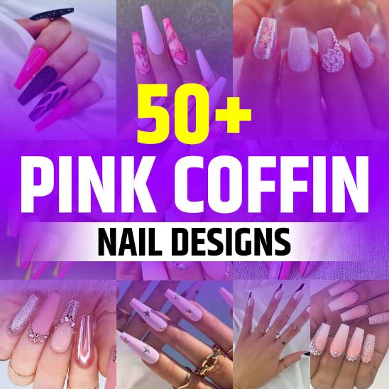 Pink Coffin Nail Designs
