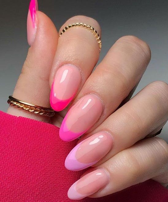Pink French Tips Nails