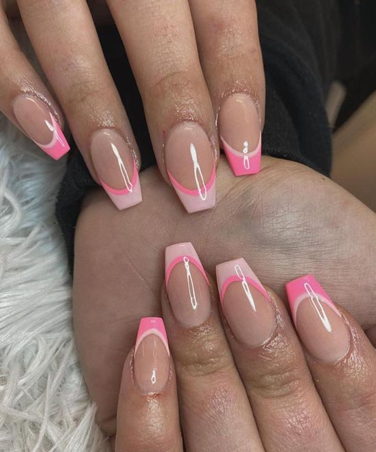 Pink Nails With Pink Tips