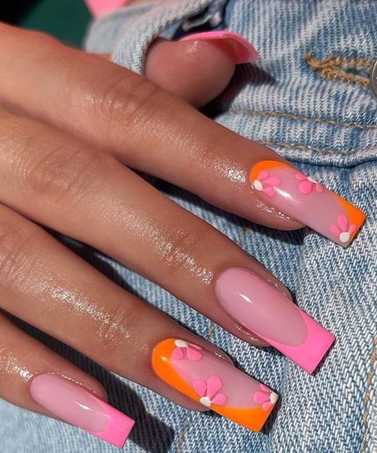 Pink Ombre French Tip Nails
