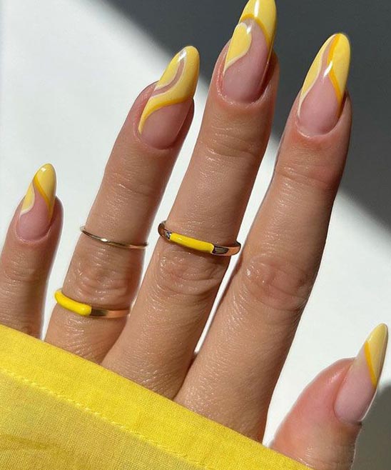 Pink Orange and Yellow Ombre Nails