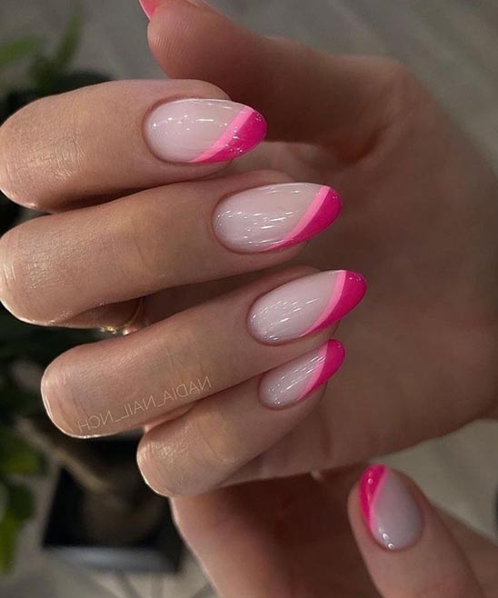 Pink Tip French Nails