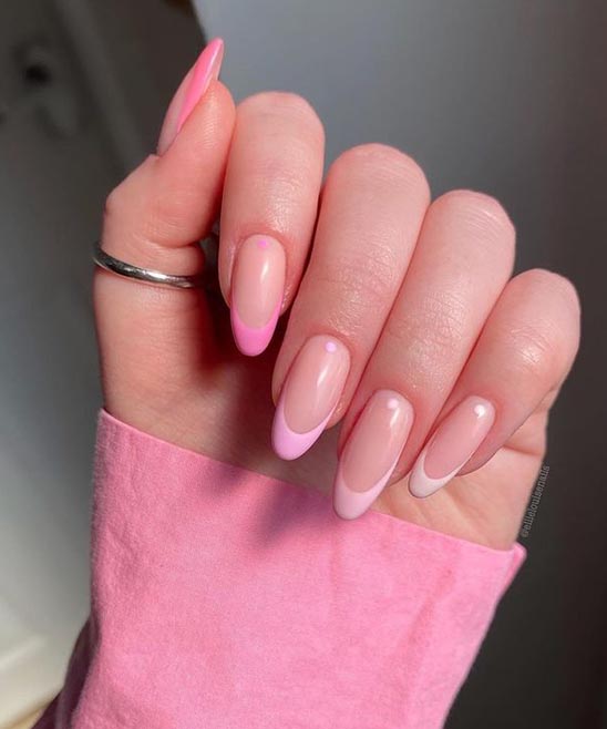 Pink Tip Nail Designs