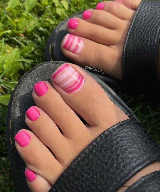 Pink Toe Nail Designs Pictures