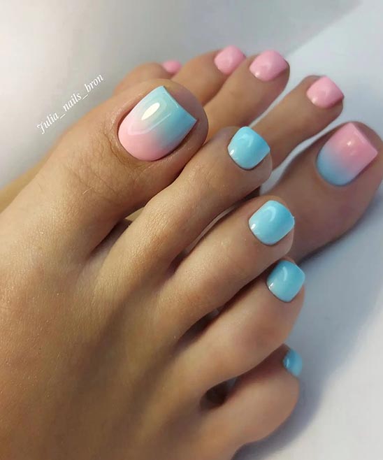 Pink Toe Nails Designs
