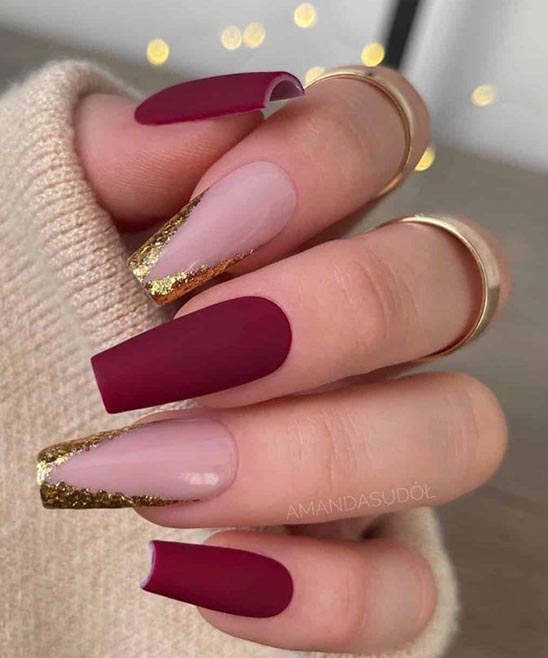 Pink Valentines Day Coffin Nails