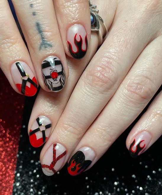 Pink Valentines Day Nails