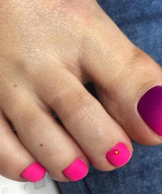 Pink Zebra Toe Nail Design