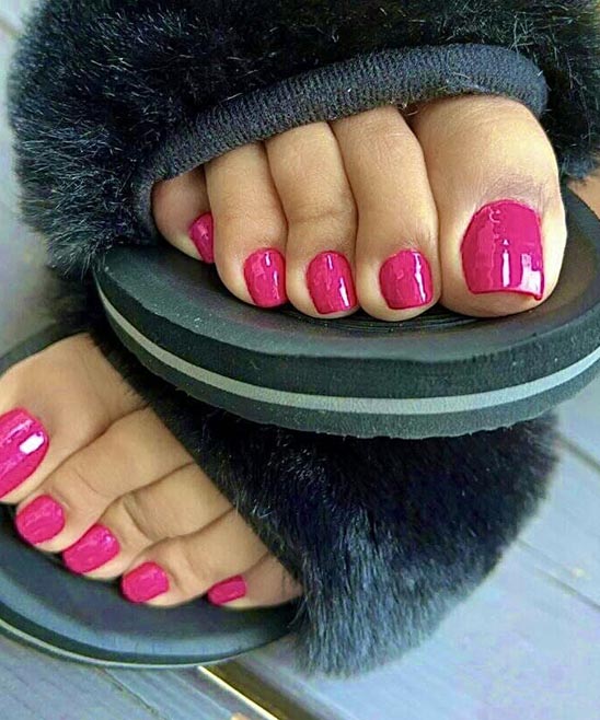 Pink and Black Toe Nail Designs