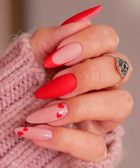 Pink and Brown French Tip Nails