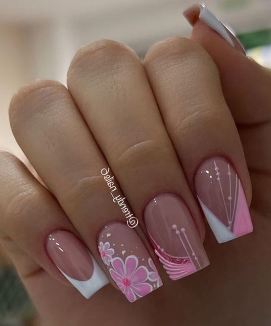 Pink and Brown Nails Pictures
