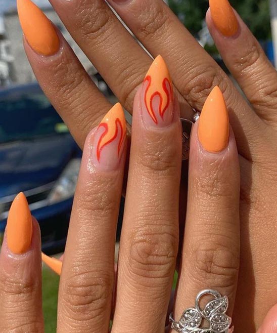 Pink and Orange Nail Designs