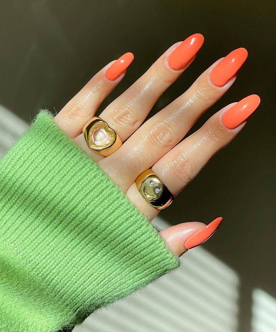 Pink and Orange Nails 2023