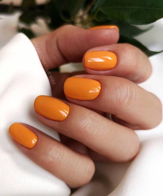 Pink and Orange Nails