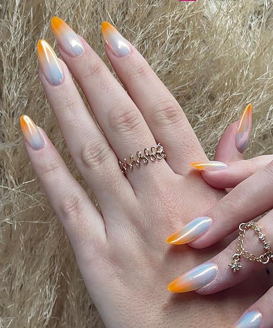 Pink and Orange Summer Nail Ideas