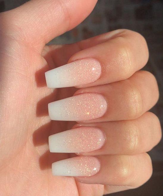 Pink and White Nails Ombre