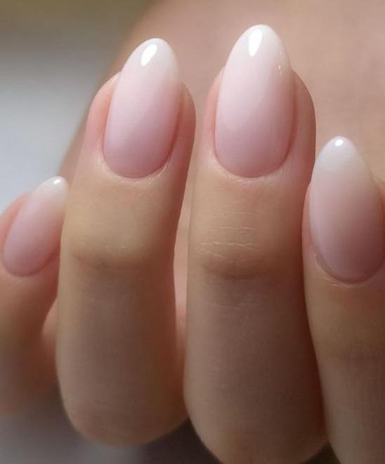 Pink and White Ombre Dip Nails