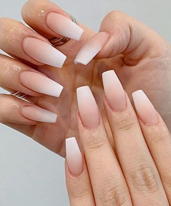 Pink and White Ombre Nail Designs