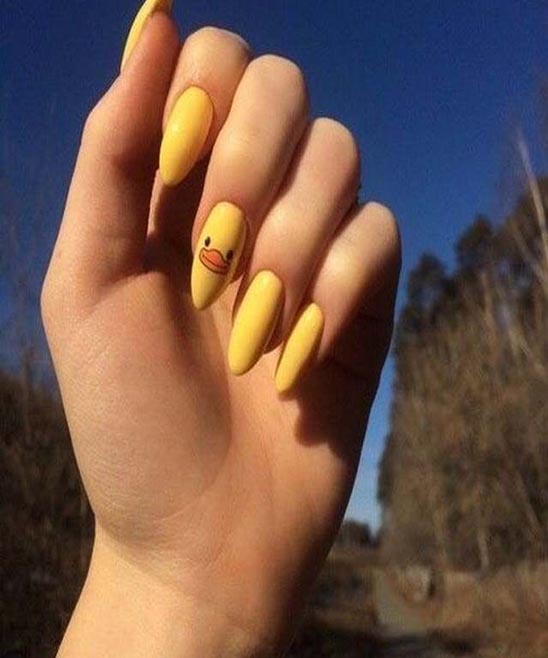 Pink and Yellow Nails