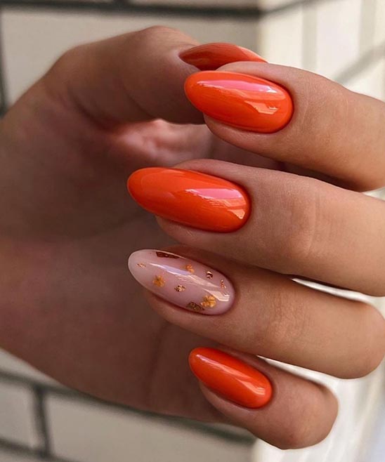 Pinky Orange Nails