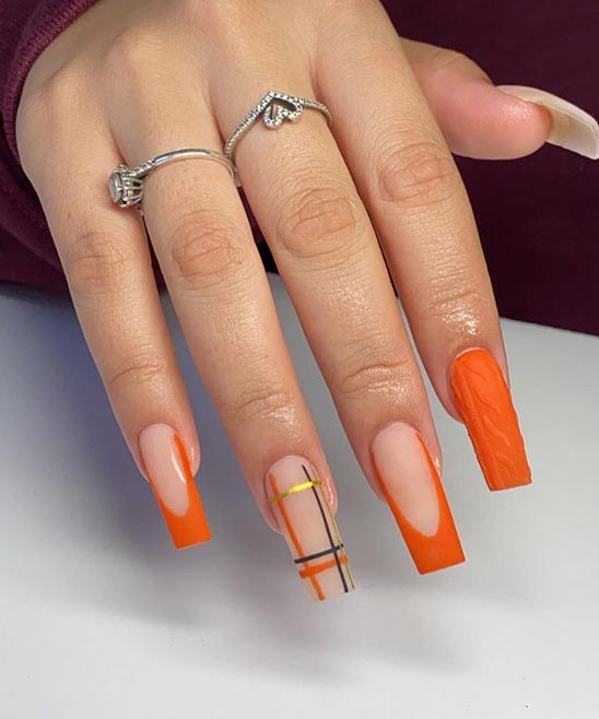 Pretty Long Square Nails