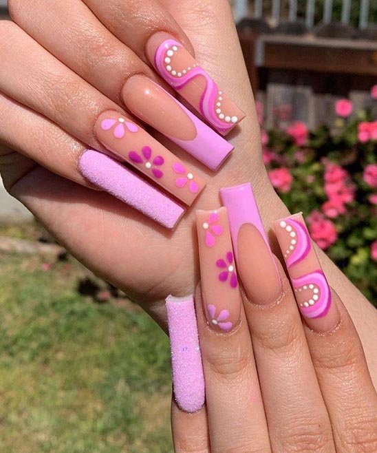 Pretty Long Tapered Square Nails