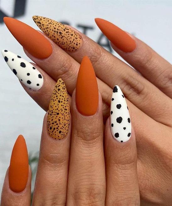 Pumpkin Design Nails