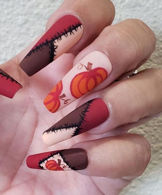 Pumpkin Designs for Nails