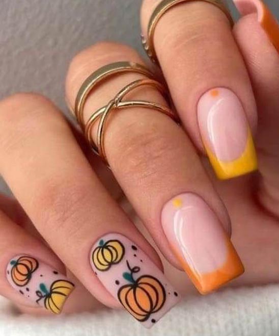Pumpkin Designs for Nails