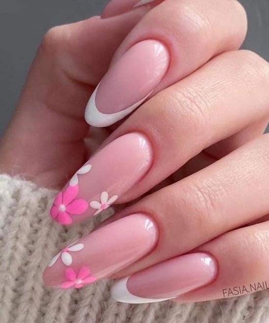 Purple Flower Nail Design