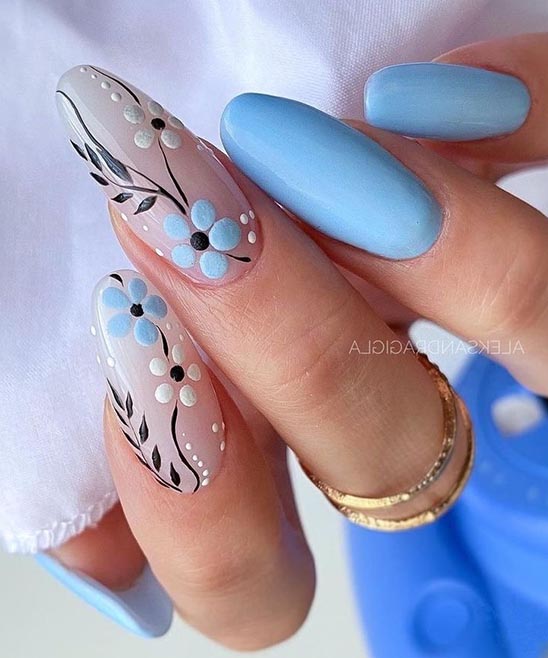 Purple Flower Nail Designs