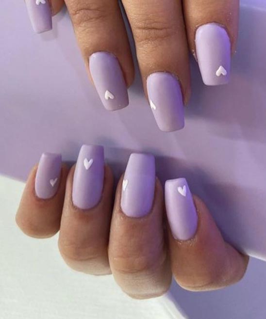 Purple Flower Nails