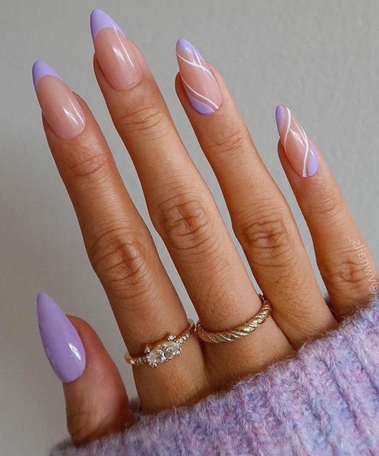 Purple and Blue Nail Designs