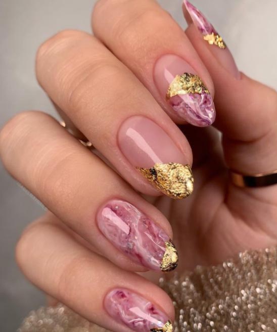 Purple and Gold Nail Ideas