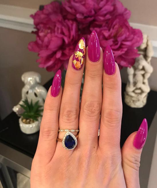 Purple and Gold Nails Tumblr