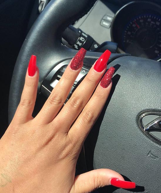 Red Aspen Christmas Nails