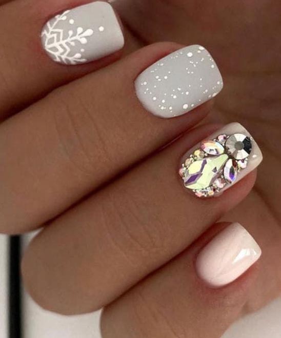 Red Christmas French Nails