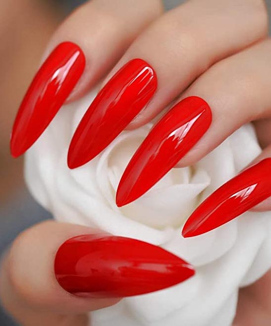 Red Christmas Nails Coffin