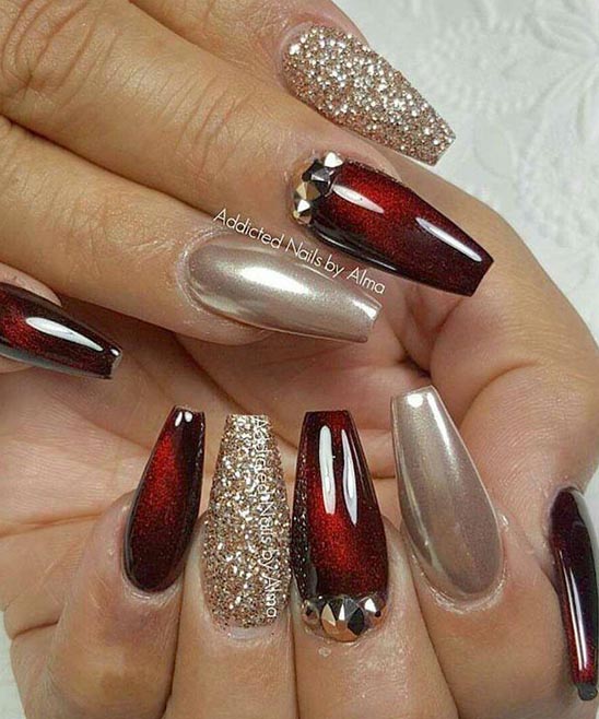 Red Christmas Ombre Nails